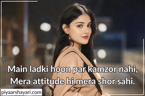 attitude shayari for girls in english