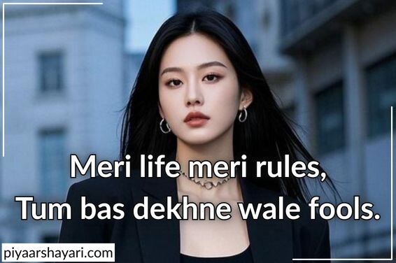 attitude shayari for girls in english